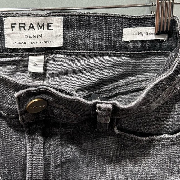 Frame Le High Skinny Light grey jeans Size 26 - Picture 4 of 8